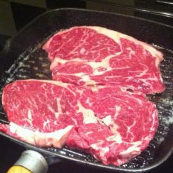 Shetland rib-eye steaks